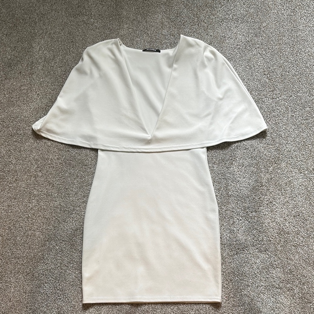 Missguided+ White Cowl Neck Sheath Dress
